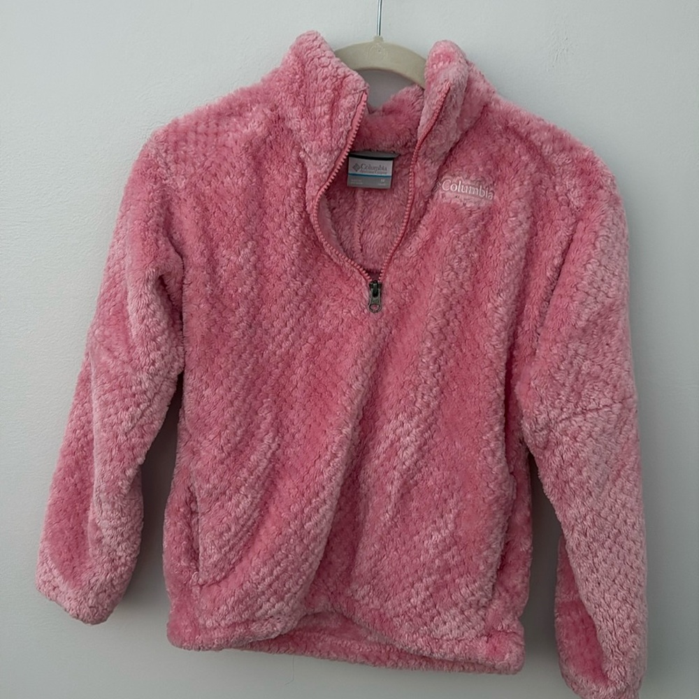 EUC Columbia girls Sherpa pullover size medium